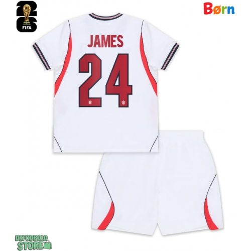 England Reece James #24 Replika Babytøj Hjemmebanesæt Børn VM 2026 Kortærmet (+ Korte bukser)